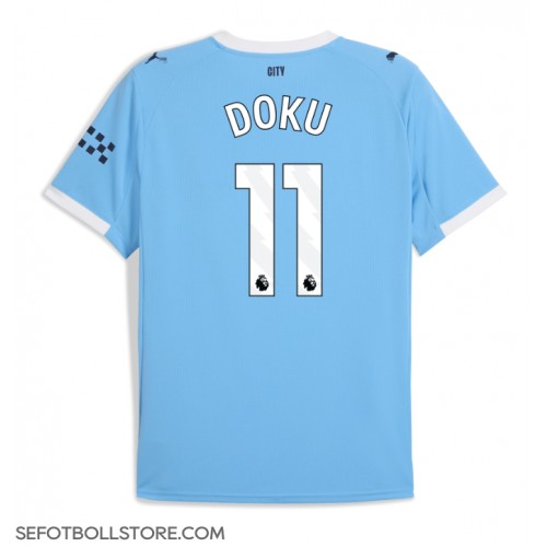 Manchester City Jeremy Doku #11 Replika Hemmatröja 2025-26 Kortärmad